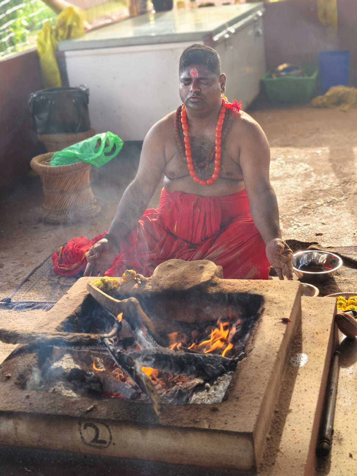 Traditional sacred fire ritual